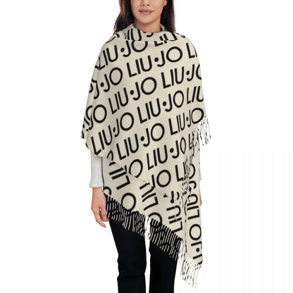 Liu Jo Scarf for Womens Winter Fall Shawl Wrap Luxury Brand Italian Long Shawl Scarf for Daily Wear