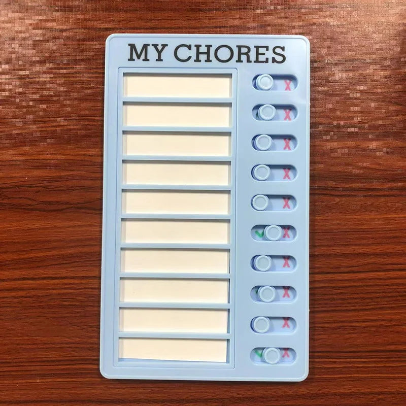 Reusable Chore Chart Planning Board Portable Memo Checklist Board for Kids Detachable Plastic Daily Task Schedule Reminder Chart