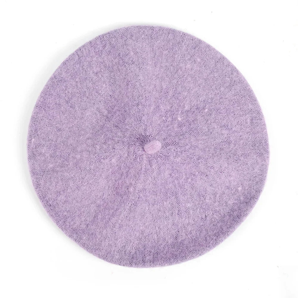100% Wool Retro Beret Hat Autumn Winter Women British Hepburn stylish Artist Painter Hats Thick Warm Woolen Pumpkin Beanies Cap