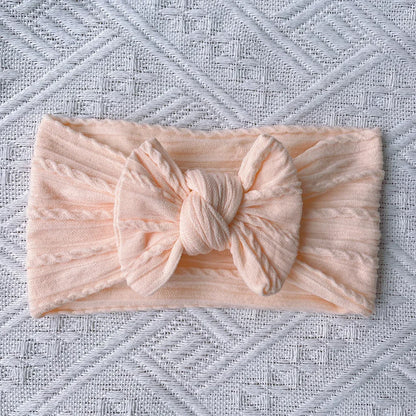 1Pcs Newborn Baby Headband For Girls Elastic Knit Children Turban Baby Bows Soft Nylon Kids Head-wear Hair Accessories 18 Colors