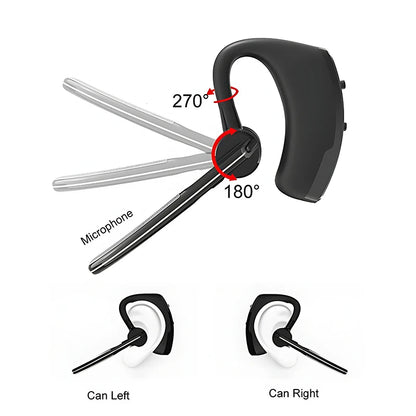 Wireless Bluetooth Single Earphone With HD Mic Stereo Headset