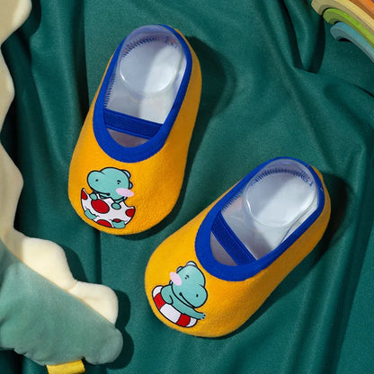 Children Anti-slip Shoes Newborn Baby Toddler Girls Cotton Non-slip Floor Socks Infant Boys Rubber Sole Cartoon Indoor Sneakers