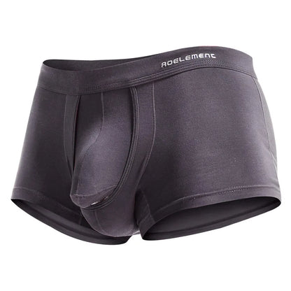 Men's Boxers Shorts Modal Underwear Man Solid Bullet Separation Pouch Panties Male Underpants Ropa Interior Hombre Large Size