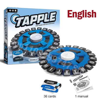 New Tapple Board Game Basta Think Word Game Fast-Paced Family The Quick Thinking Letter Pressing Puzzle Games For Adults Spanish