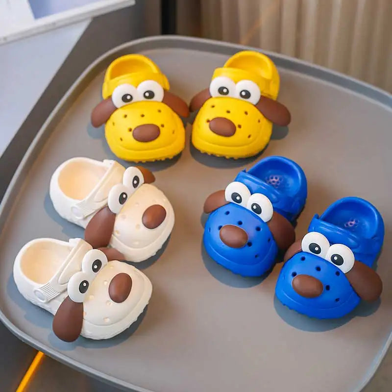 Children's cartoon puppy hole shoes Walking shoes Home beach quick drying lightweight non slip sandals Upstream shoes