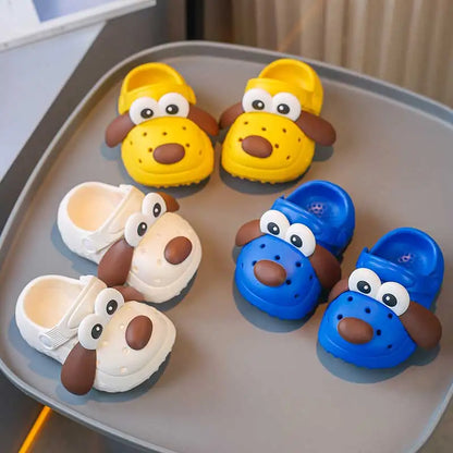 Children's cartoon puppy hole shoes Walking shoes Home beach quick drying lightweight non slip sandals Upstream shoes