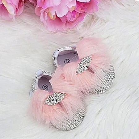 Dollbling Baby Girl Leopard Design  Luxury Crown Jewelry Diamond Bling Ballerina Shoes First Communion Outfit Nursery Decoration