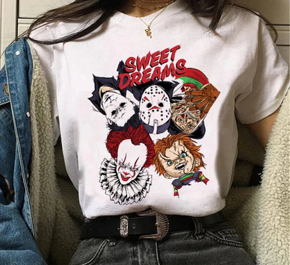 Chucky Graphic Printed T Shirt Chucky Streetwear Fashion Casual Crew Neck Short Sleeve Plus Size T Shirt Women