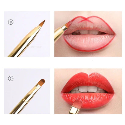 Retractable Lip Makeup Brush Lipstick Lip Gloss Brush Telescopic Dual Use Lip Eyeshadow Brush Beauty Tools With Protect Cap