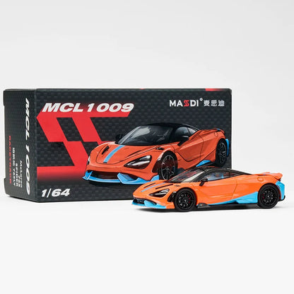MASSDI Diecast Alloy 1/64 765LT MCL1001/1007/1009 Senna MCL1105/1106/1107 Car Model Static Collection Decorated Holiday Gifts