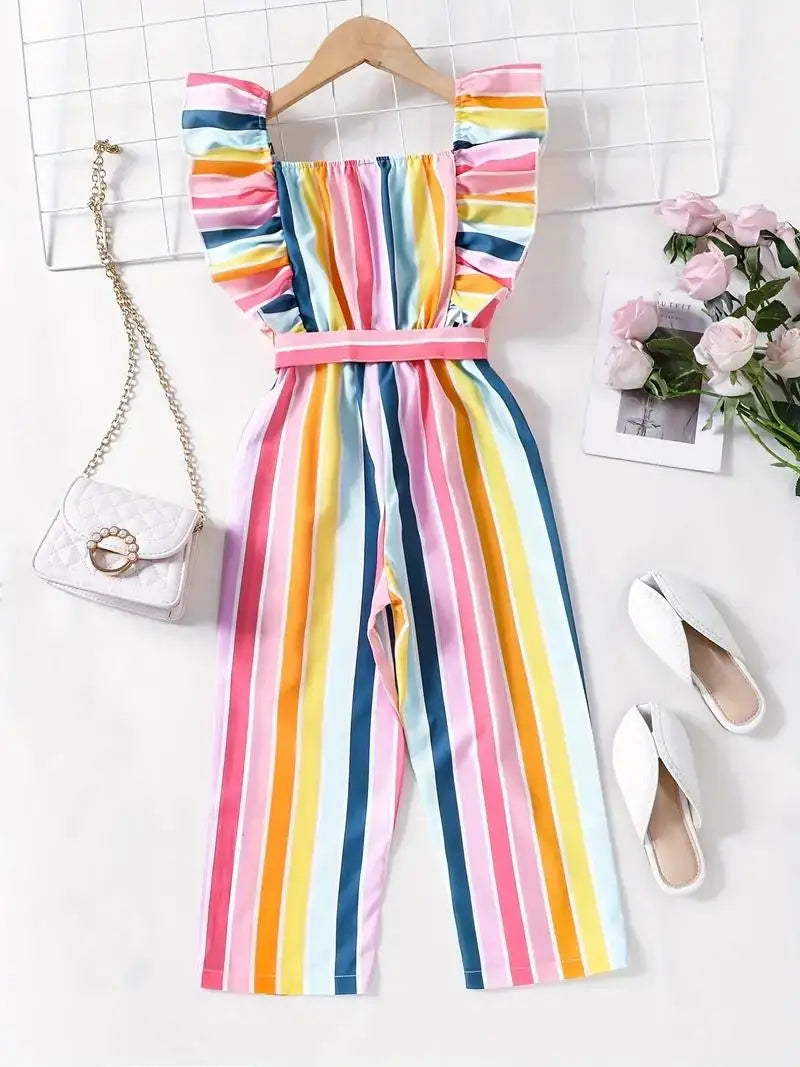 Girls' Jumpsuit Summer New Baby Fashionable Holiday Style Jumpsuit Children's Fashionable And Comfortable Jumpsuit Trend