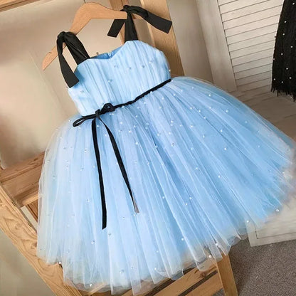 Baby Girl Halloween Costume Toddler Girl Black Beaded Evening Party Dress 12M Girls Princess Tutu Gown Infant Birthday Outfits