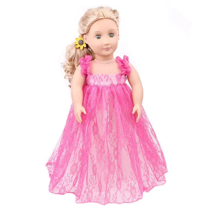 18 inch Girls Doll Winter Coat Dress Suit for 43cm Baby Doll Outfit Skirt