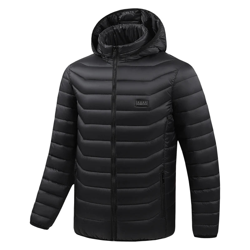 9/23 Areas Heated Jacket Men Warm Vest USB Self Heating parka Women Heated Coat Ski Camping Hiking Winter Cotton Clothes Washed