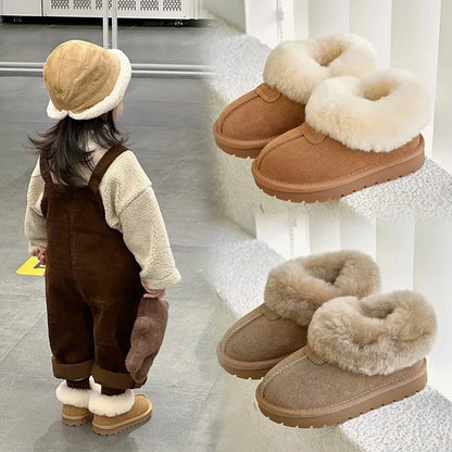 Kid Snow Boot New Women Winter Boot with Velvet Thicken Girl Shos Anti Slip Short Boots Fashion Ankle Boots Waterproof Boy Shoes