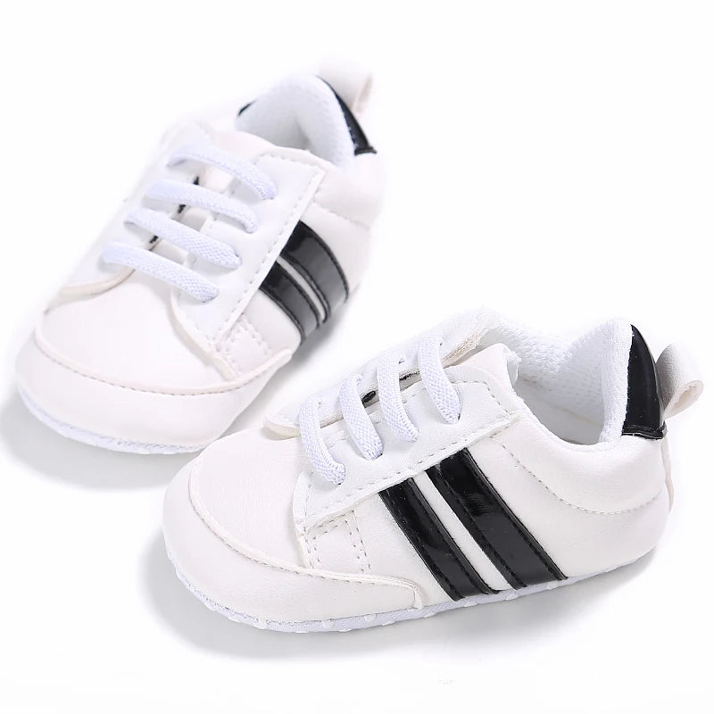 Toddler Baby Girl Shoes 0 to 3 6 9 12 18 24 Months Casual Cute Gold White Baby Boy Shoes First Walkers Soft Crib Shoes Infantil