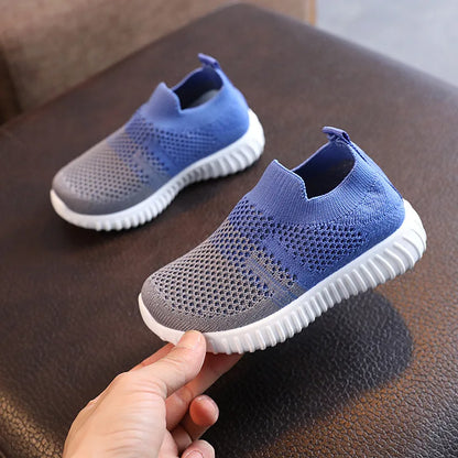 Spring and Autumn Color blocked Children's Shoes Breathable Student Shoes Trendy Casual Shoes for Boys and Girls Flyknit Shoes