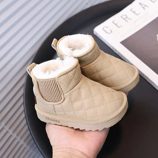 Children Winter Shoes Baby Girls Boys Snow Boots Outdoor Anti-slip Kids Plush Boots Windproof Waterproof Infant Toddler Shoes