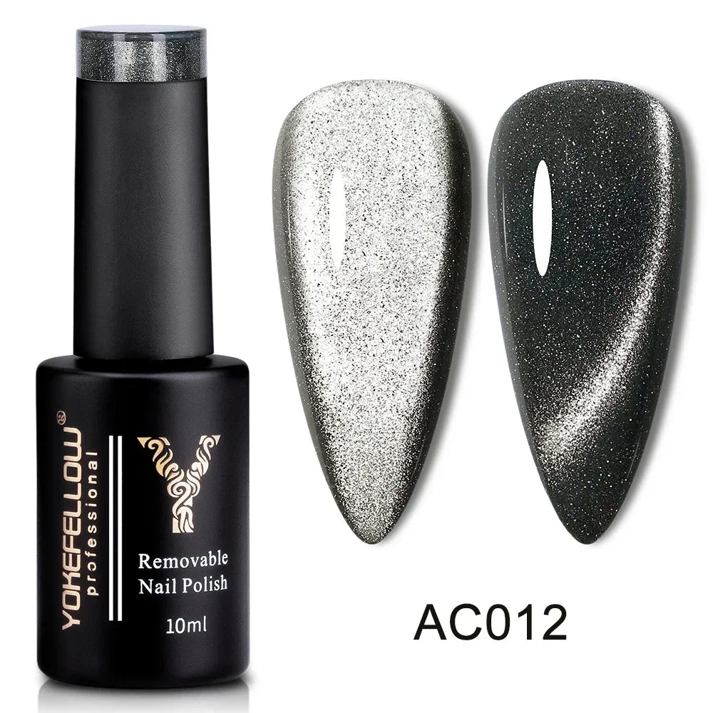 YOKEFELLOW 2025 New Dreamland Cat Eye Gel Nail Polish 10ml Dual Gloss Dreamland Color Soak Off Cat Magnetic UV Gel Varnish DIY