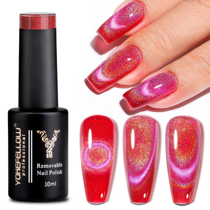 YOKEFELLOW 2025 New Dreamland Cat Eye Gel Nail Polish 10ml Dual Gloss Dreamland Color Soak Off Cat Magnetic UV Gel Varnish DIY