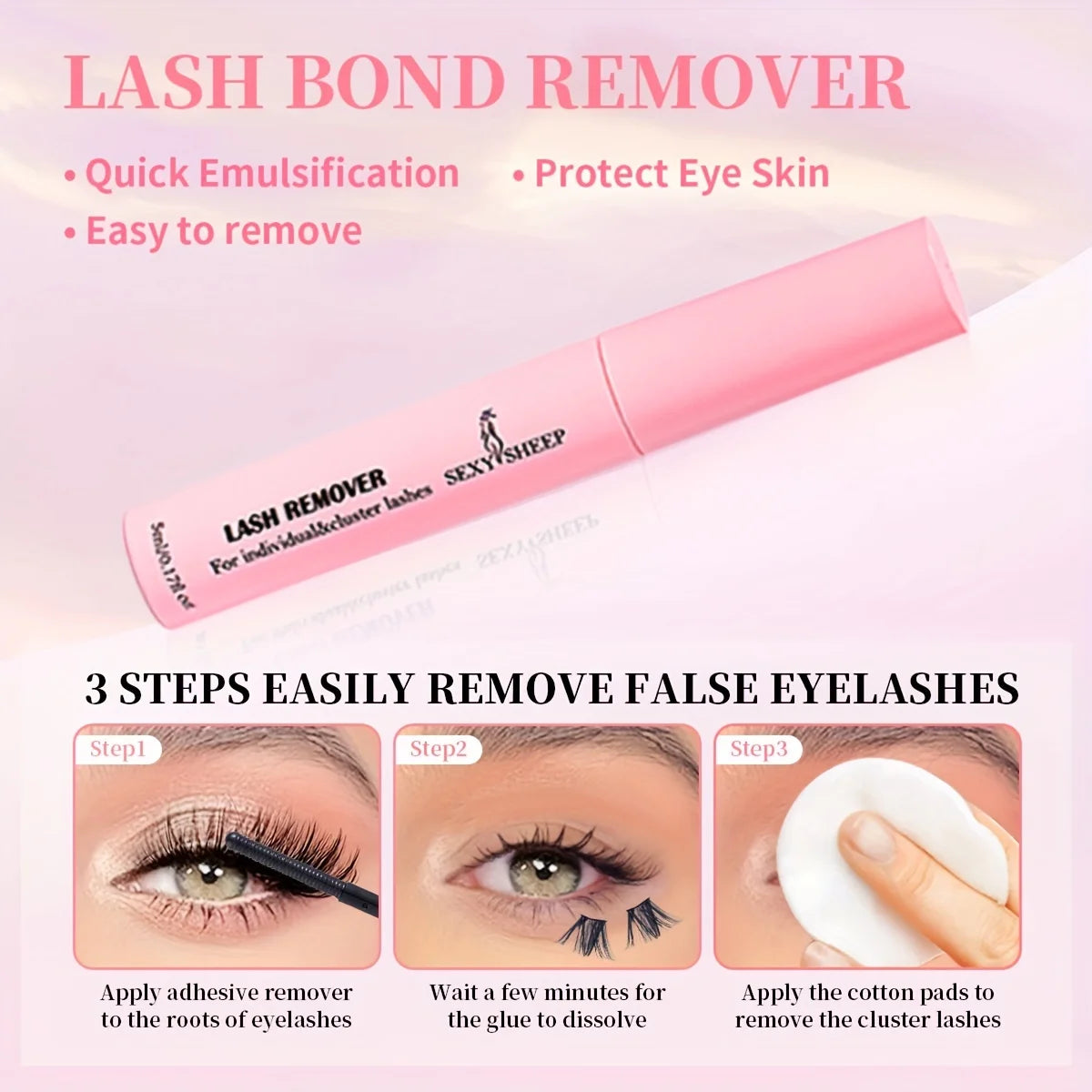 DIY Lash Extension Lash Clusters Individual Explosive eyelashes with Bond&Seal Remover Tweezers Lash Brush for Self Application