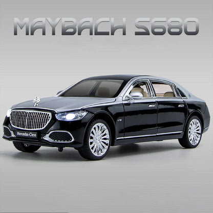 1:24 Maybach S680 Car Model Toy Doors Opened Sound Light Pull Back