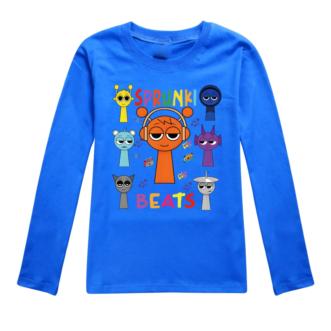 Sprunki Clothes Summer Kids Fashion Horror Game Incredibox Long Sleeve T-Shirt Boys Graphic Tee Baby Girls Tops Child Pullover