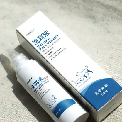 Malassezia otitis media for cats and dogs itching, redness, swelling and anti-inflammatory ear drops