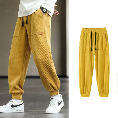 2024 New Autumn Winter Corduroy Sweatpants Men Baggy Joggers Fashion Streetwear Loose Casual Harem Pants Plus SIze 8XL