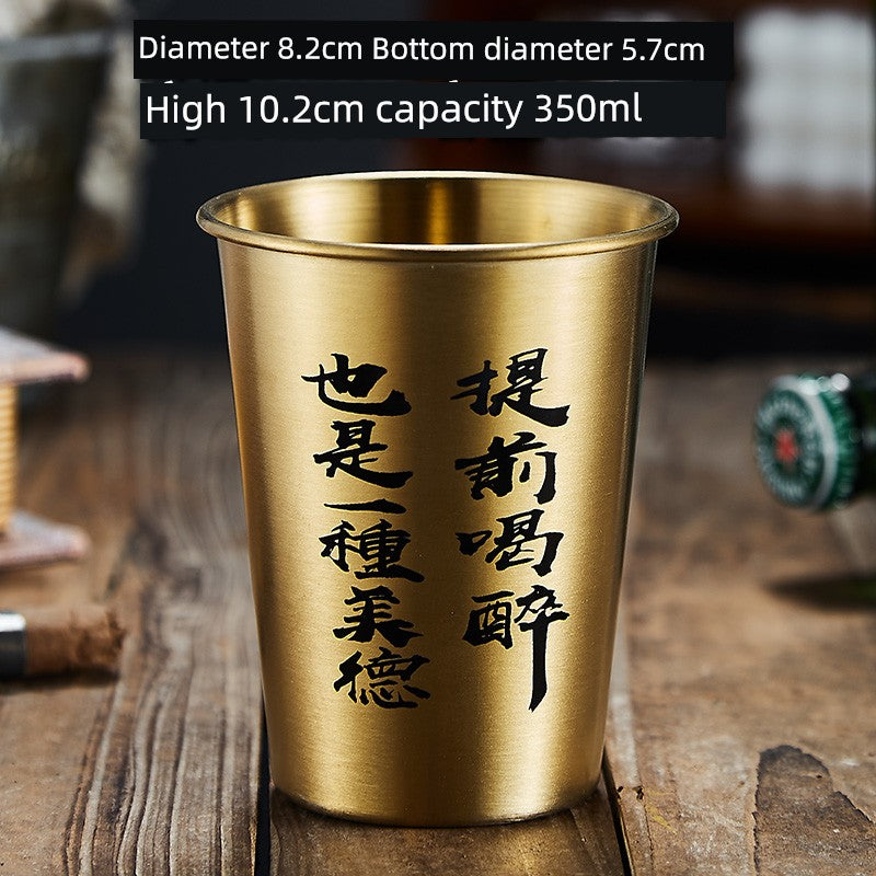 Drop-Resistant Commercial Single-Layer Coffee Gargle Cup Stainless Steel