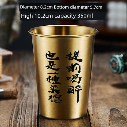 Drop-Resistant Commercial Single-Layer Coffee Gargle Cup Stainless Steel