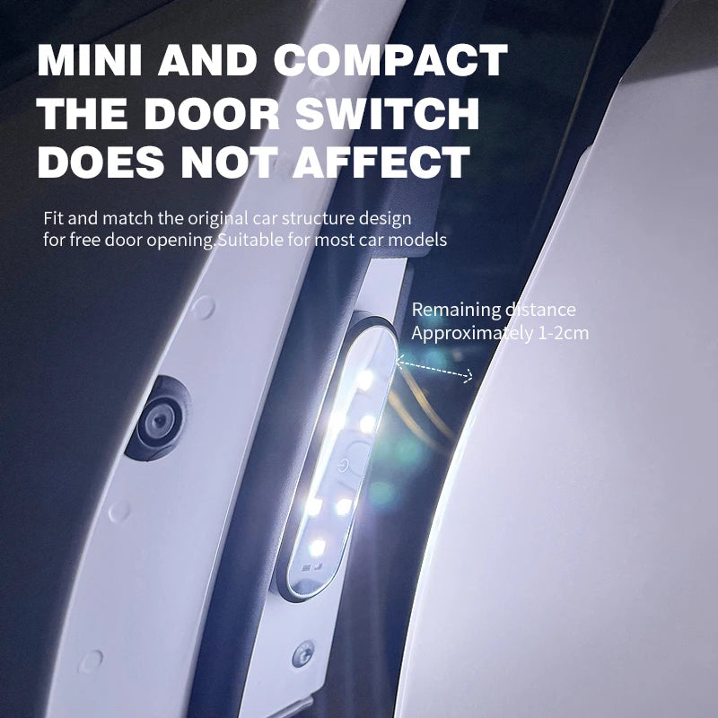 BLALION Car Door Lights LED Welcome Light Magnetic Control USB Charging Auto Open Door Safe Anti-collision Emergency Signal Lamp