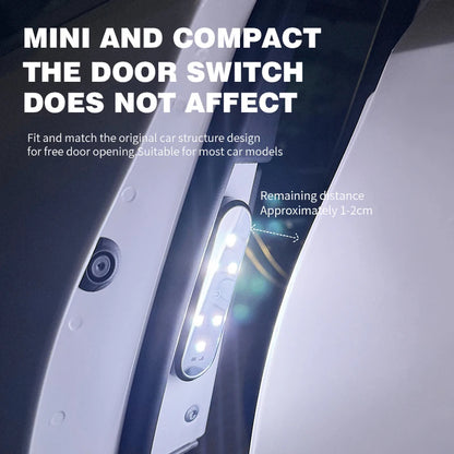 BLALION Car Door Lights LED Welcome Light Magnetic Control USB Charging Auto Open Door Safe Anti-collision Emergency Signal Lamp