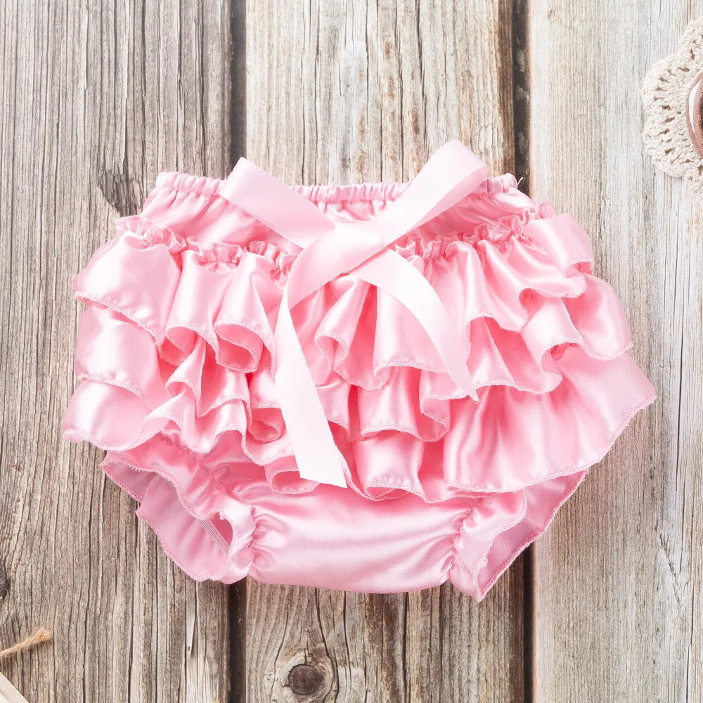 Ruffle Diaper Cover Infant Panties For Toddler Baby Bowknot Ruffle Shorts Infant Girls And Boys Underwear Diaper Pants With Bow