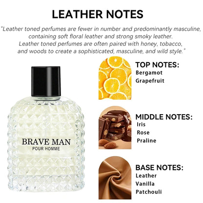 100ML Brave Man Wolf Smoke Perfume Charming Cologne Long-Lasting Fragrance Tender Woody Scent Floral Oriental Note Eau De Parfum