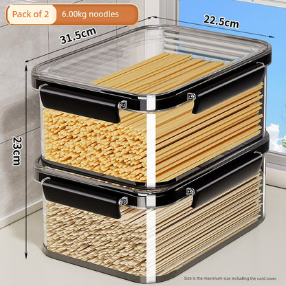 Noodles Rectangular Storage Tank Dry Goods Transparent Storage Box