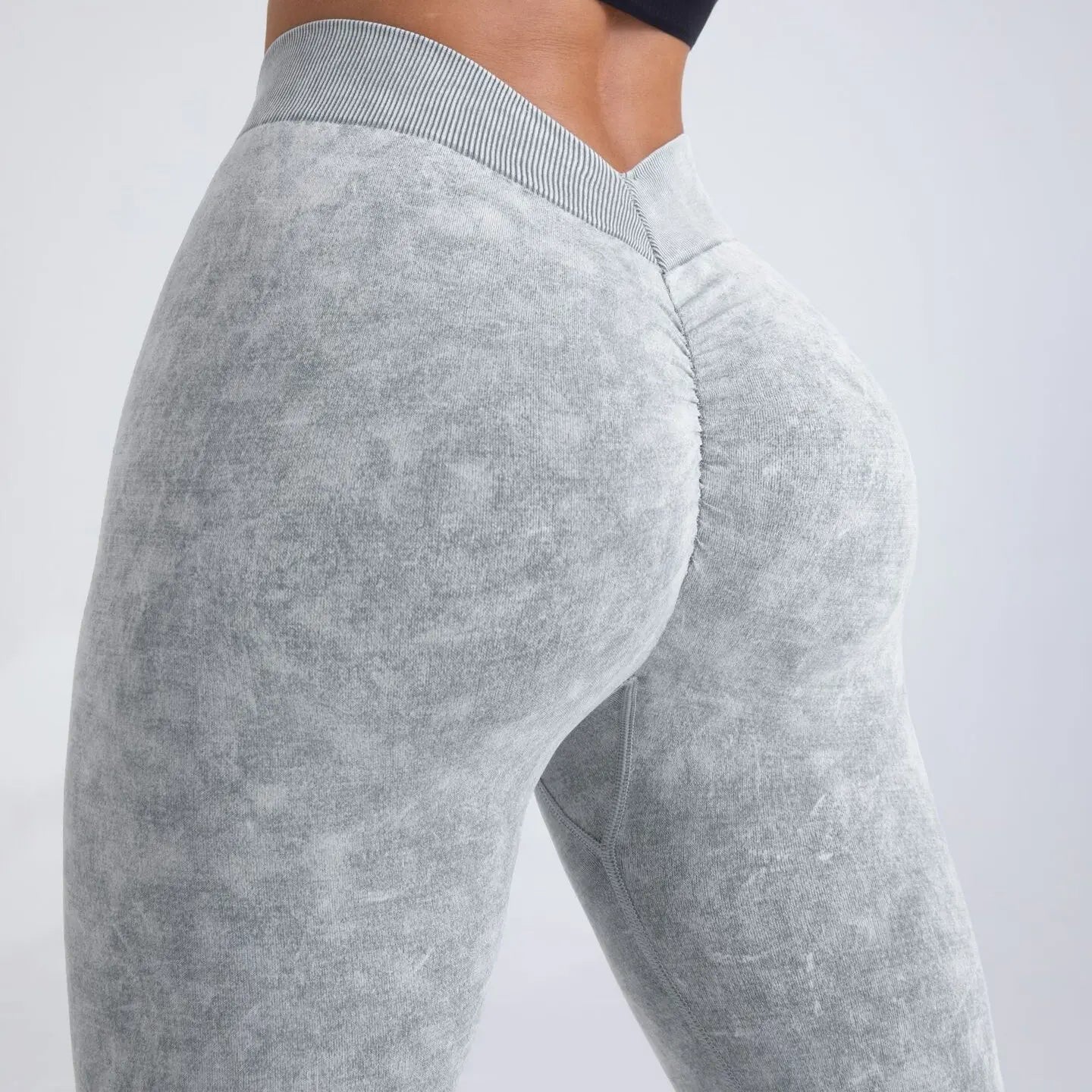 Women V Back Leggings Butt Lifting Gym Fitness Athletic Workout Leggins Outdoor Yoga Pants Sports Soft Tights Nylon