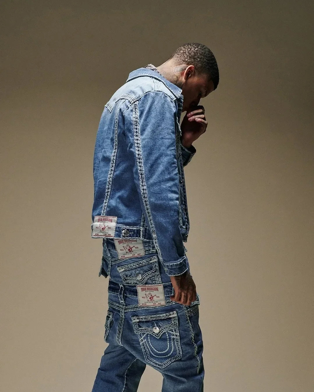 Harajuku Vintage Buddha Embroidered Logo Denim Pants Trouser Hip Hop High Street Wear Gothic Baggy Jeans Couples Y2k Clothes