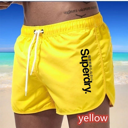 Summer Hot Selling Men's Beach Shorts Breathable Fast Drying Casual Fashionable Surfing Shorts 2024 Fitness Running Shorts