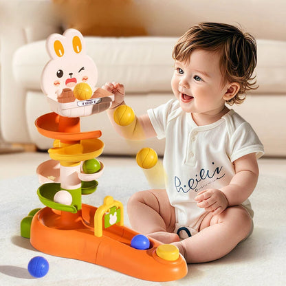 Ball Drop Toys for Toddler 1-3 Montessori Stacking Tower Toy Baby Development Games Educational Learning Activity Birthday Gift