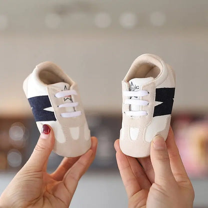 Newborn Baby Classic Sneakers Letters Splicing Baby Casual Shoe Anti-slip Hundred Walking Baby Boys Girls Baby Shoes 0-18 Months