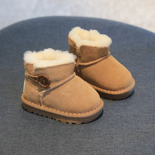 0-4 Years Baby Snow Boots Autumn Winter Toddler Boys Girls Warm Fur Shoes Infant First Walkers Fashion Design Baby Ankle Boots