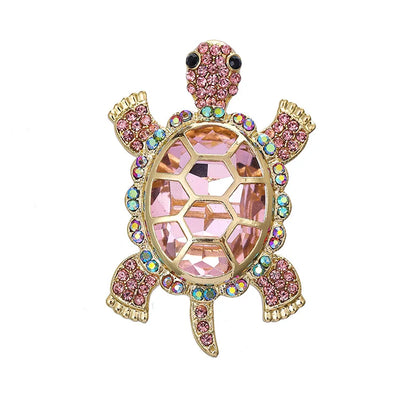 SKEDS Women Men Exquisite Turtle Rhinestone Shining Brooches Delicate Top Brand High Quality Animal Series Badges Jewelry Gift