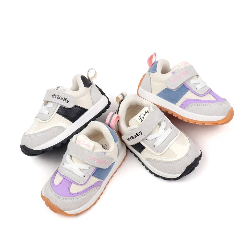 Spring and Autumn Children Casual Sports Shoes High Quality Anti Slip Walking Shoes for Girl Boy Cute Baby Prewalker Shoes BM16