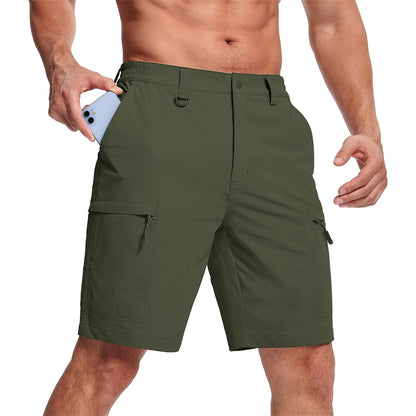 MAGCOMSEN Men's Hiking Shorts 5 Pockets Waterproof Ripstop Quick Dry Outdoor Cargo Fishing Safari Shorts