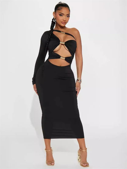 Weird Puss Metal Rings Patchwork Women Lace-Up Halter Sexy Hollow Sleeveless