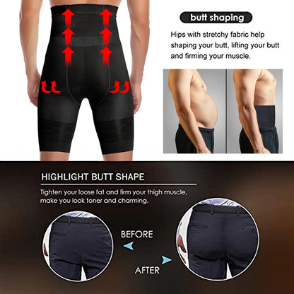 Men Body Shaper Tummy Control Shorts Shapewear Belly Girdle Boxer Briefs High Waisted Slimming Underwear Leg Compression Panties