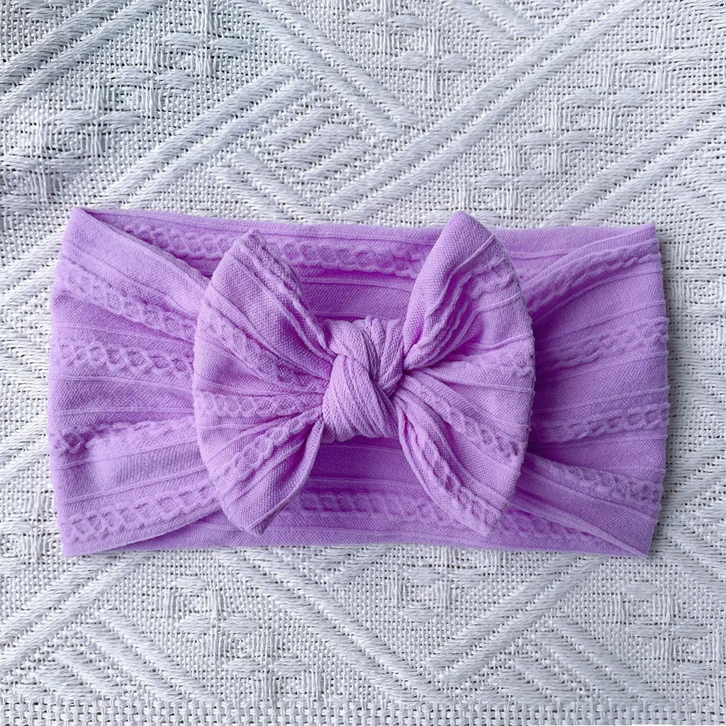 1Pcs Newborn Baby Headband For Girls Elastic Knit Children Turban Baby Bows Soft Nylon Kids Head-wear Hair Accessories 18 Colors