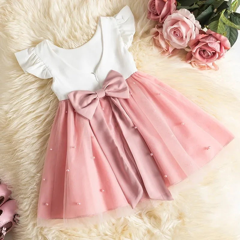 Baby Girls Princess Dress Wedding Party Tutu Prom Gown 1-5 Yrs Kids Birthday Evening Bridesmaid Lace Clothes Children's Dresses