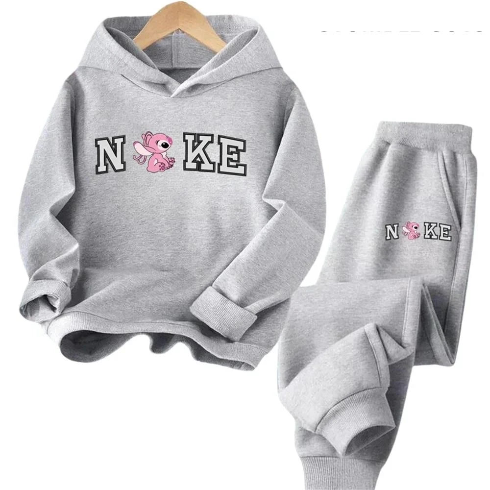 Children's Clothing Stitch Hoodie Set Boys Girls Casual Long-sleeved Sweatshirts Tops2-13 Years Old Kids Casual Trucksuit